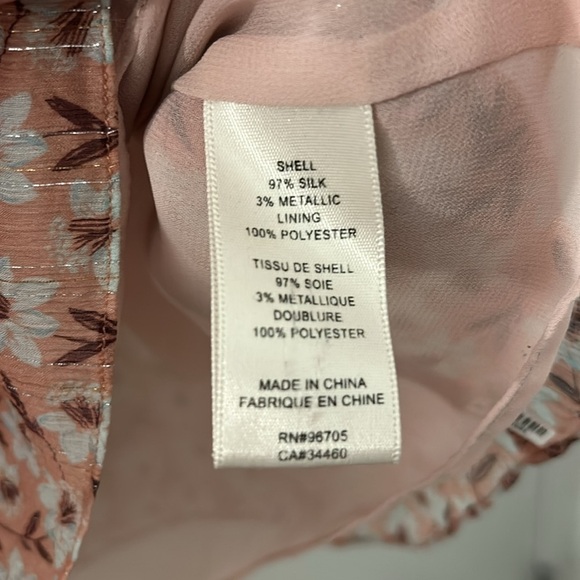 Rebecca Taylor Lucia Silk Blend Floral Blouse - Picture 9 of 11